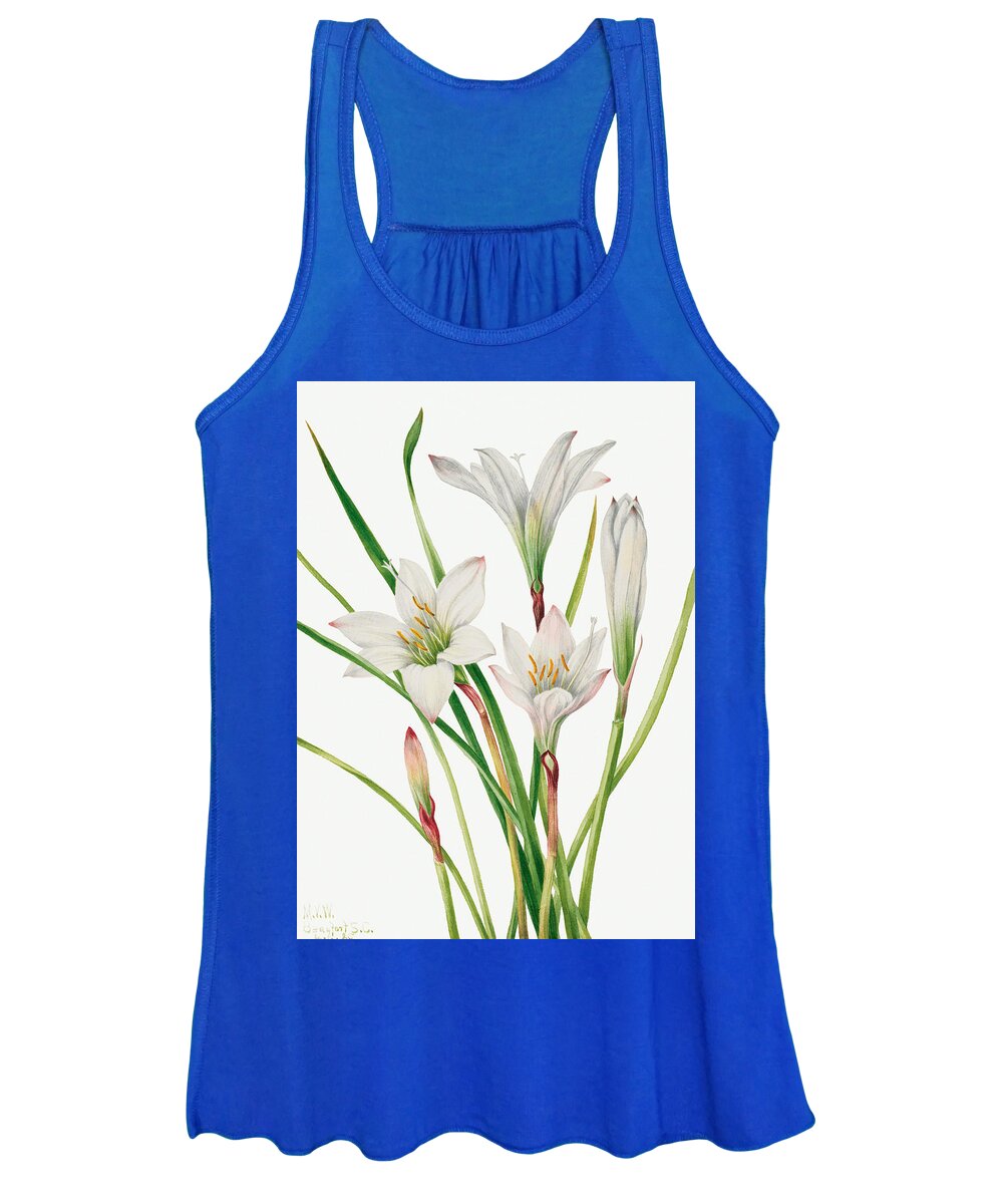 Atamasco Lily Women's Tank Top featuring the painting Atamasco Lily. By Mary Vaux Walcott by World Art Collective