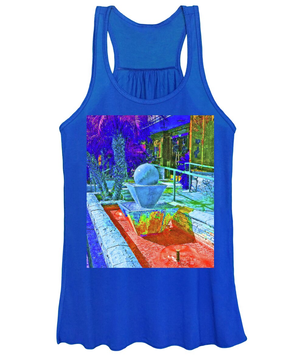 Landscape Women's Tank Top featuring the photograph Ball Fountain by Andrew Lawrence