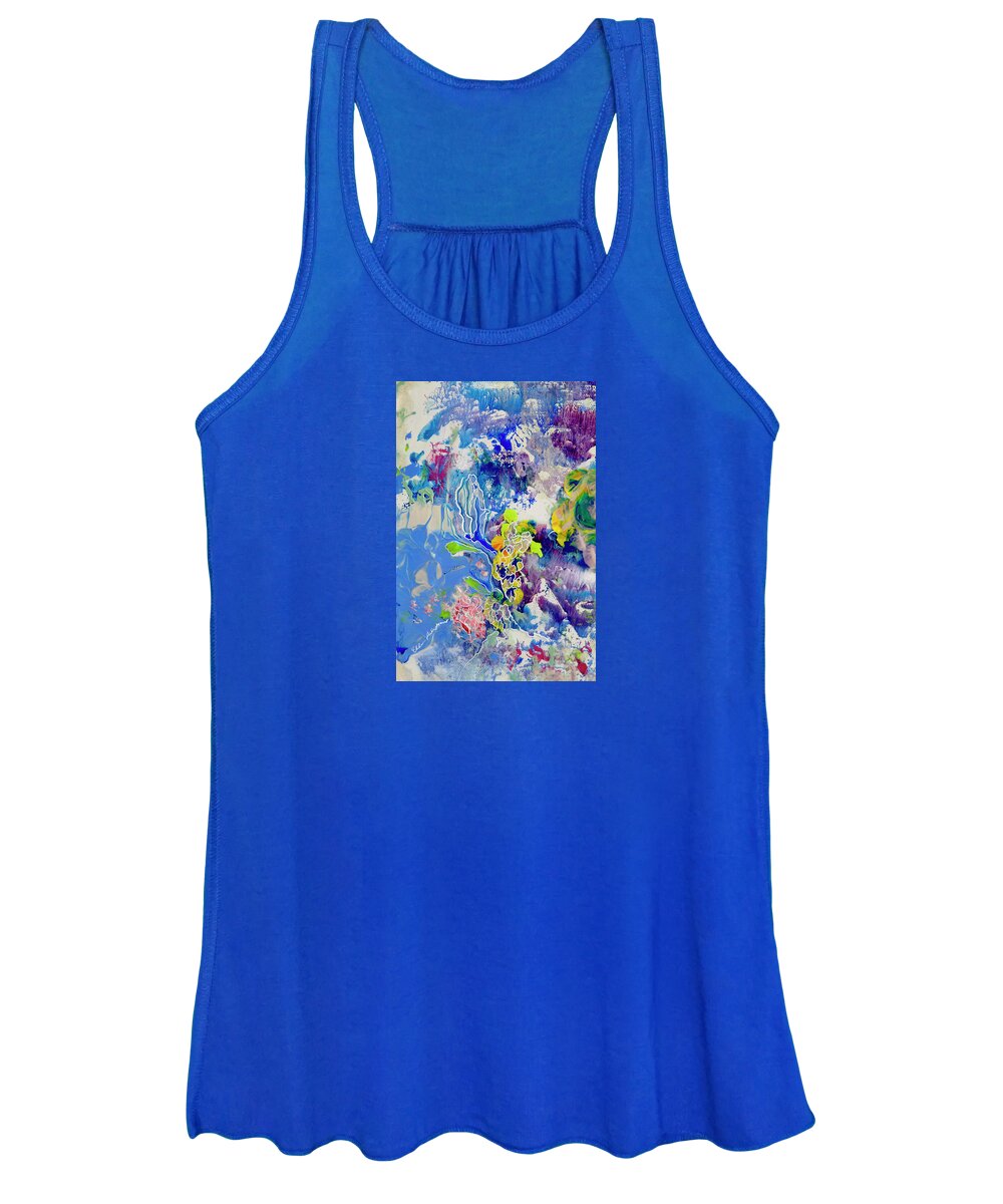 Wall Art Women's Tank Top featuring the painting Beneath the Sea by Ellen Palestrant