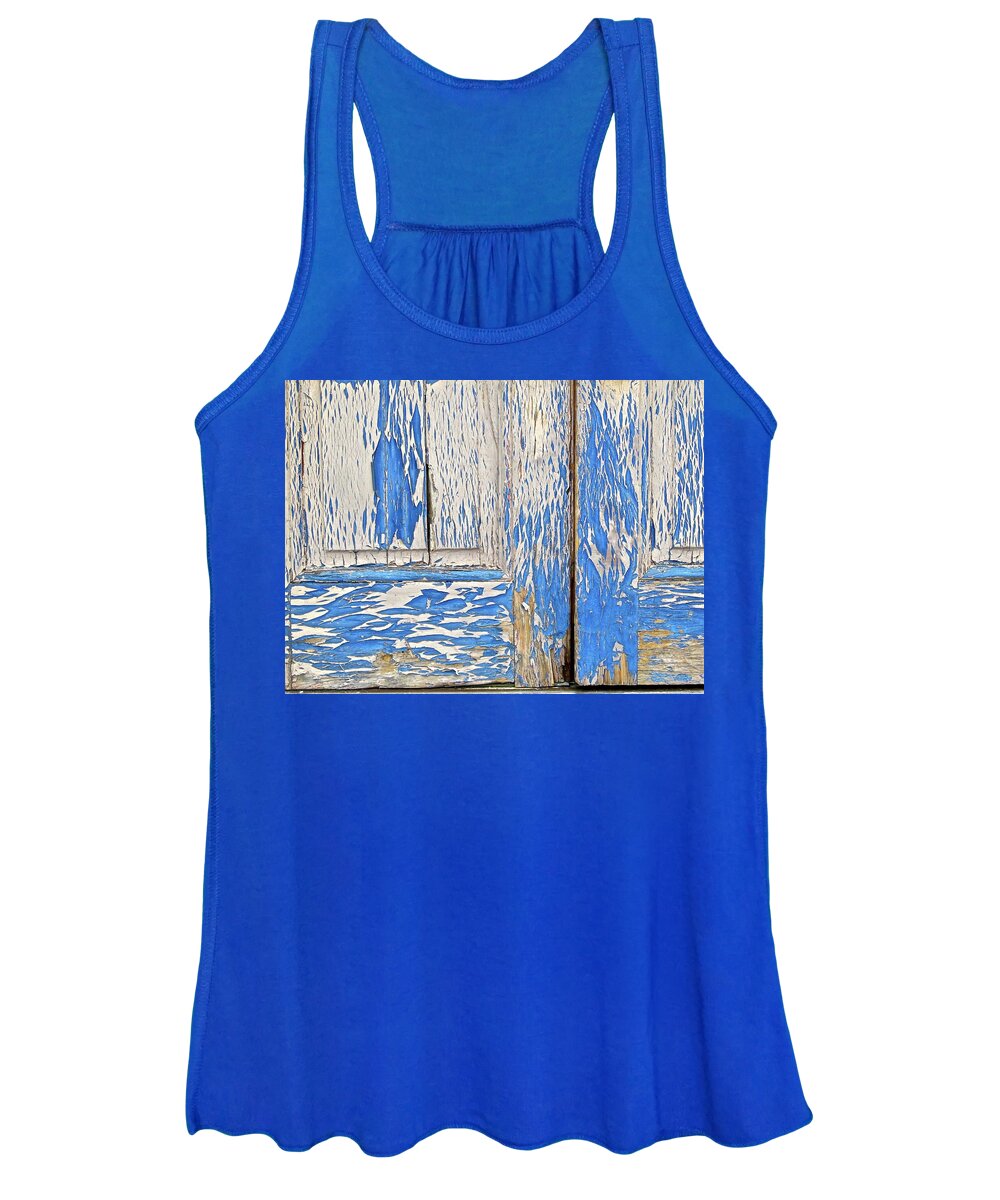 Blue Women's Tank Top featuring the photograph Blue Doors by Mike Reilly