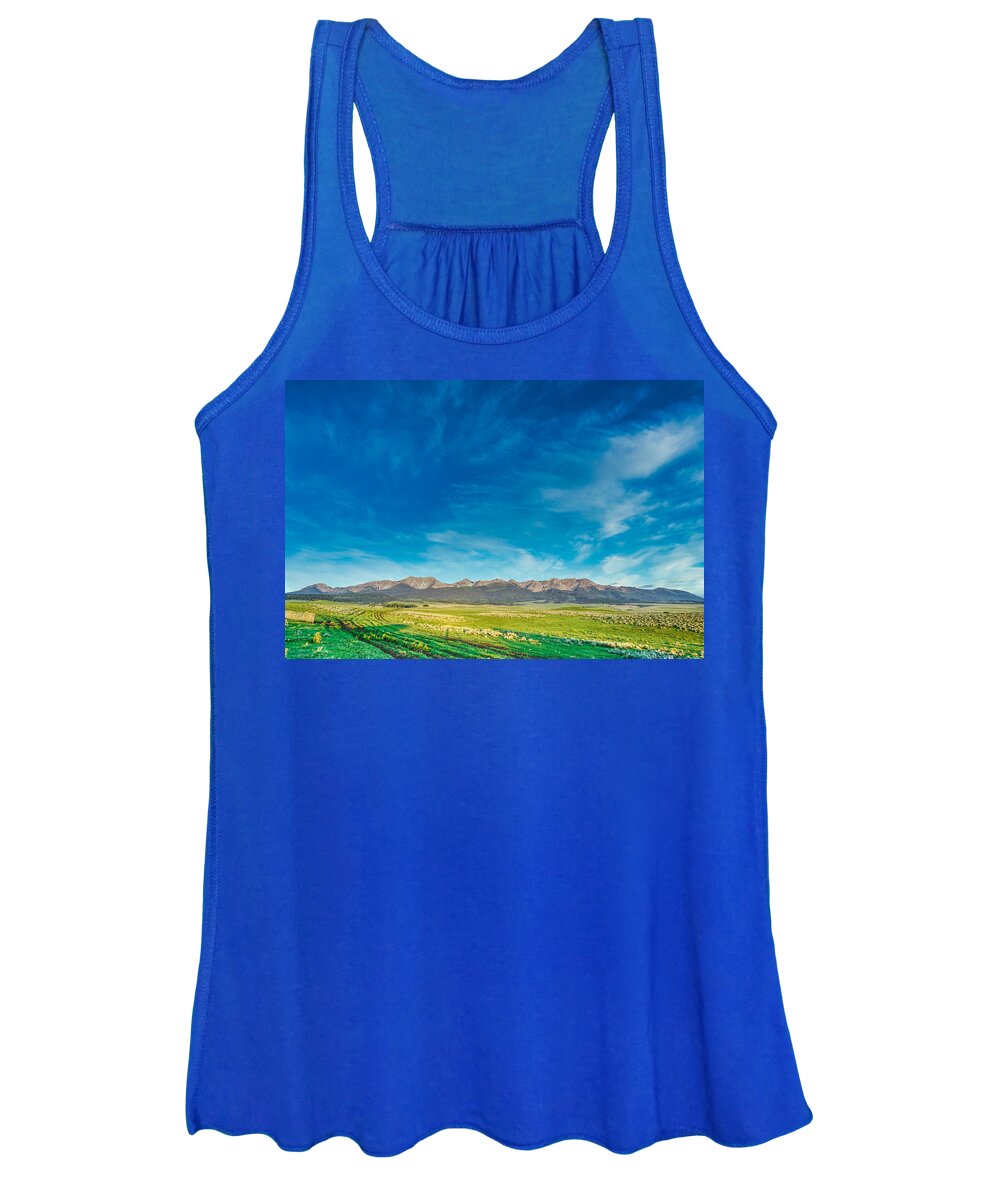 Montana Women's Tank Top featuring the photograph Bridger Mountains Montana by Wes Hunt