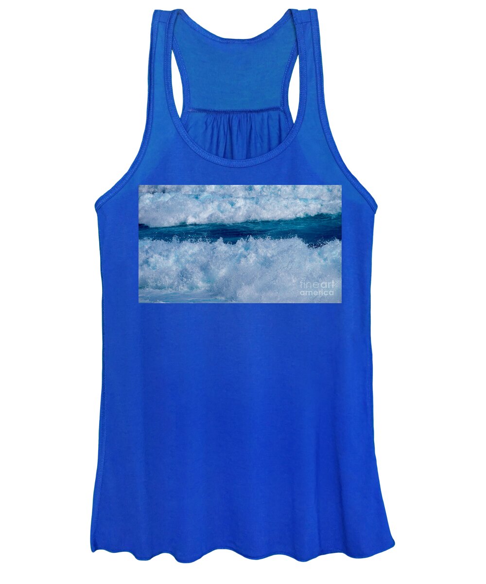 Hawaii Women's Tank Top featuring the photograph Calm in the Turmoil Wave by Debra Banks