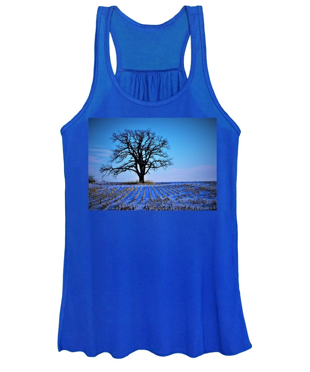 Trees Women's Tank Top featuring the photograph Cold November Morning by Lori Frisch