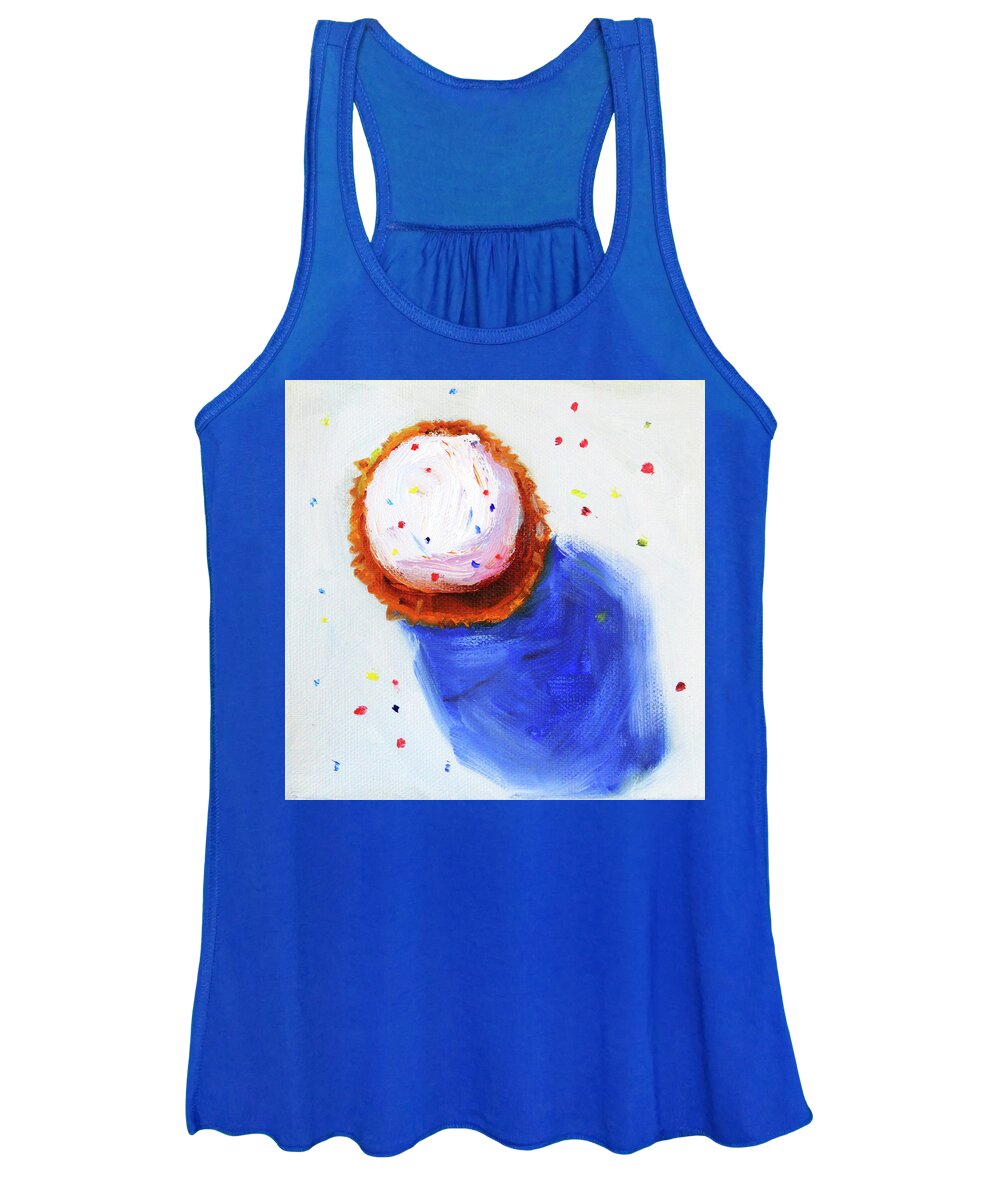 Cupcake Still Life Women's Tank Top featuring the painting Cupcake by Nancy Merkle