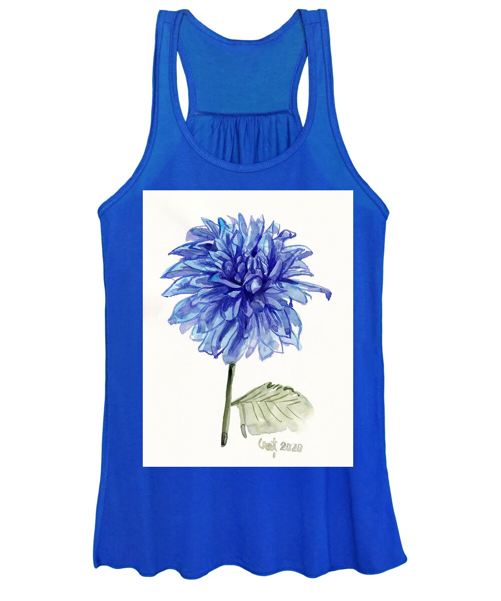 Dahlia Women's Tank Top featuring the painting Dahlia by George Cret