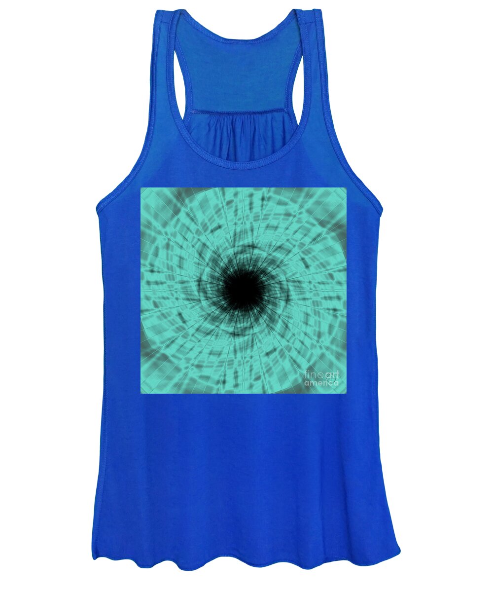 Patterns Women's Tank Top featuring the painting Event Horizon Quadriptych 1 of 4 by Neece Campione