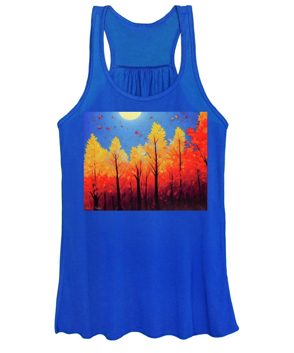 Autumn Landscape Women's Tank Top featuring the digital art Fall Is In The Air by Mark Tisdale