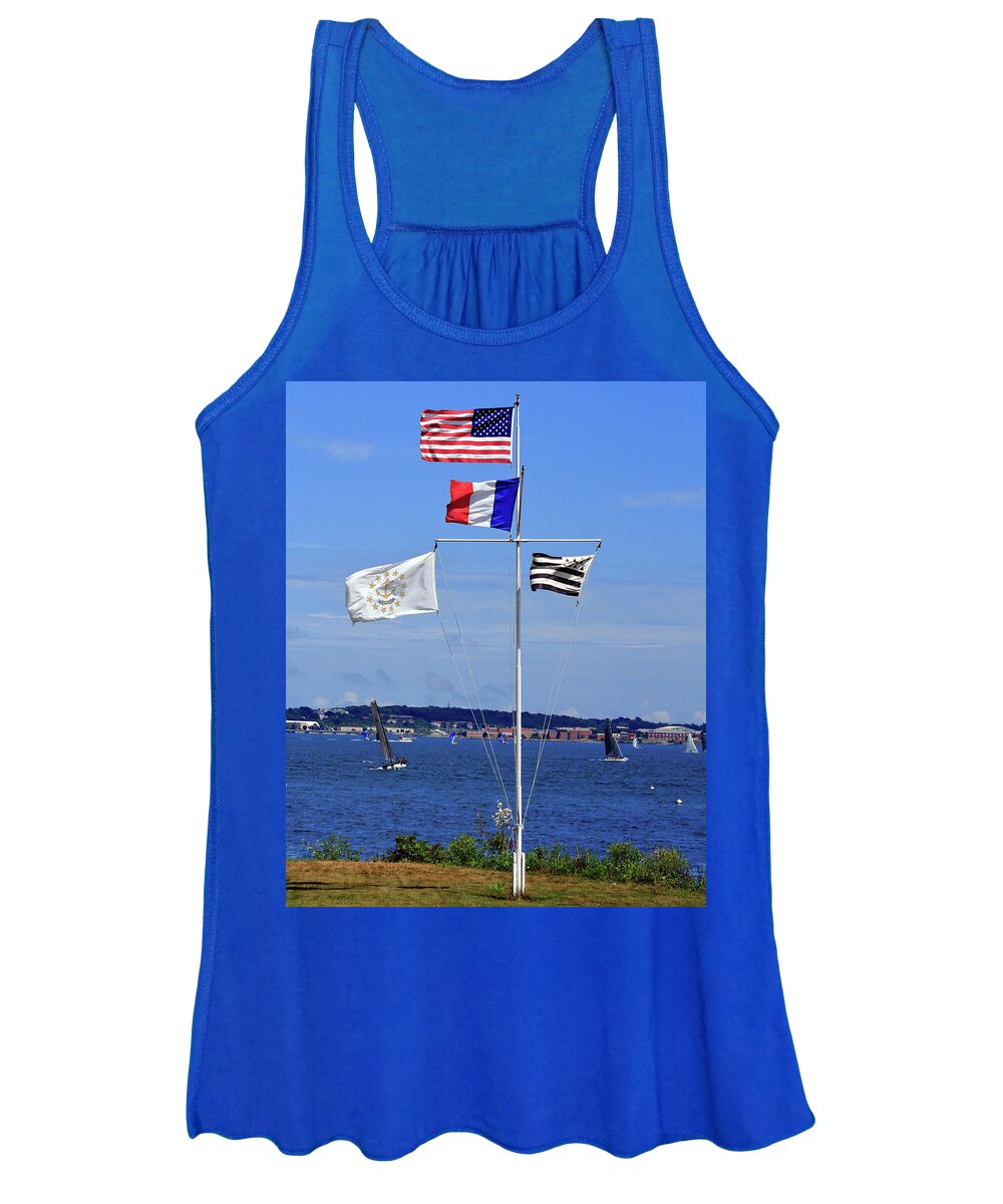 Flag Women's Tank Top featuring the photograph Flags by the Bay by Jim Feldman