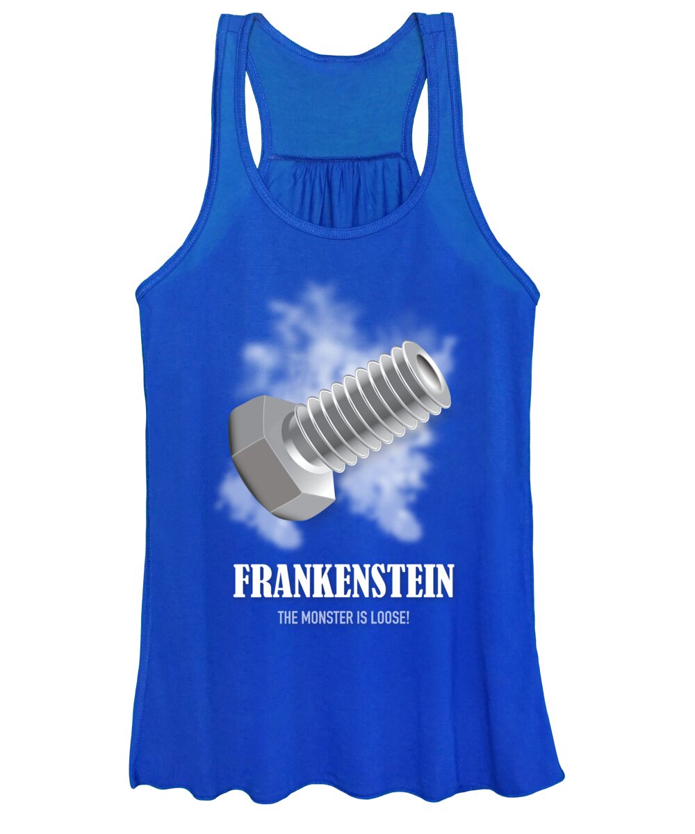 Frankenstein Women's Tank Top featuring the digital art Frankenstein - Alternative Movie Poster by Movie Poster Boy
