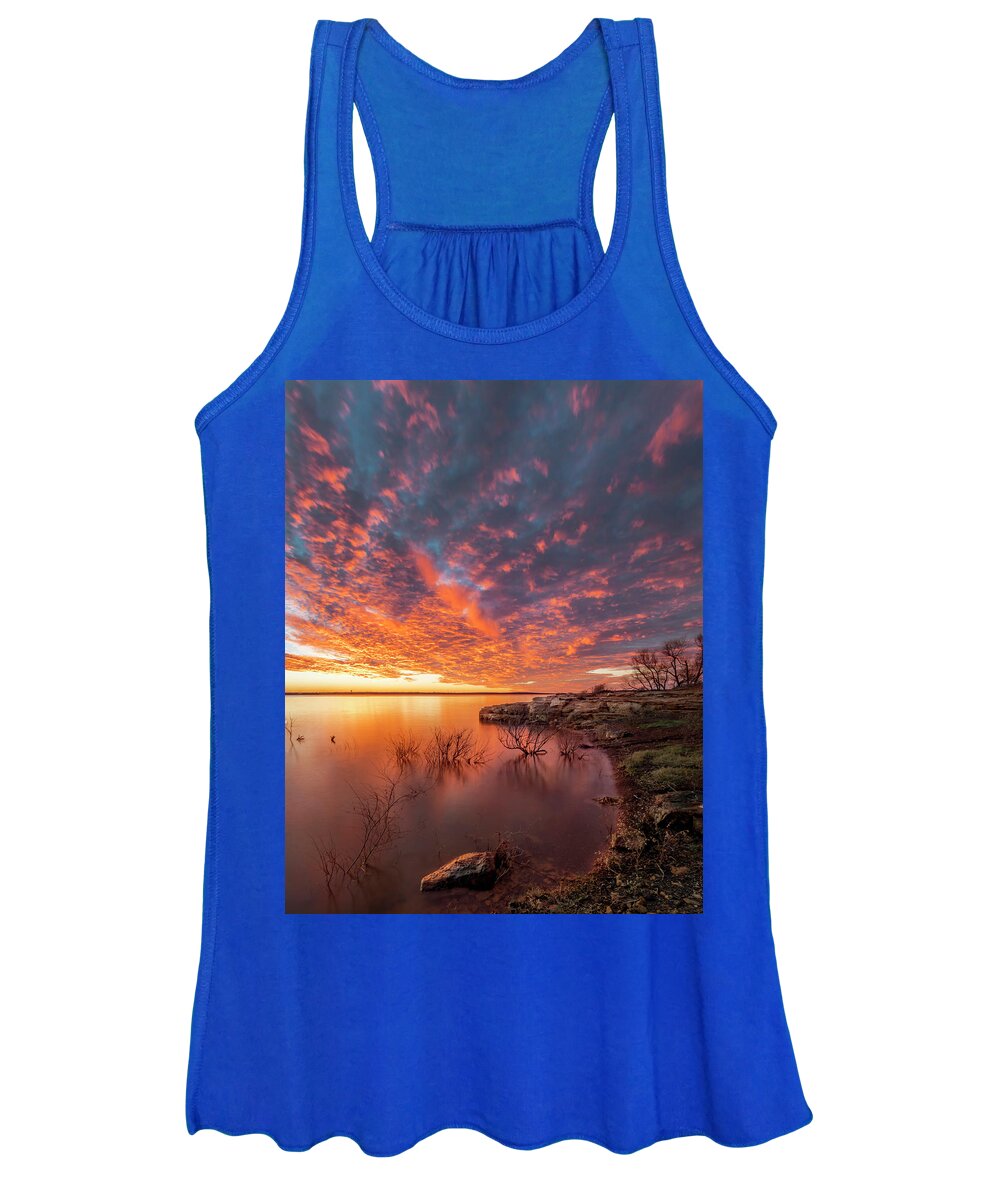 Sunset Women's Tank Top featuring the photograph Grapevine Sunset by Angie Mossburg