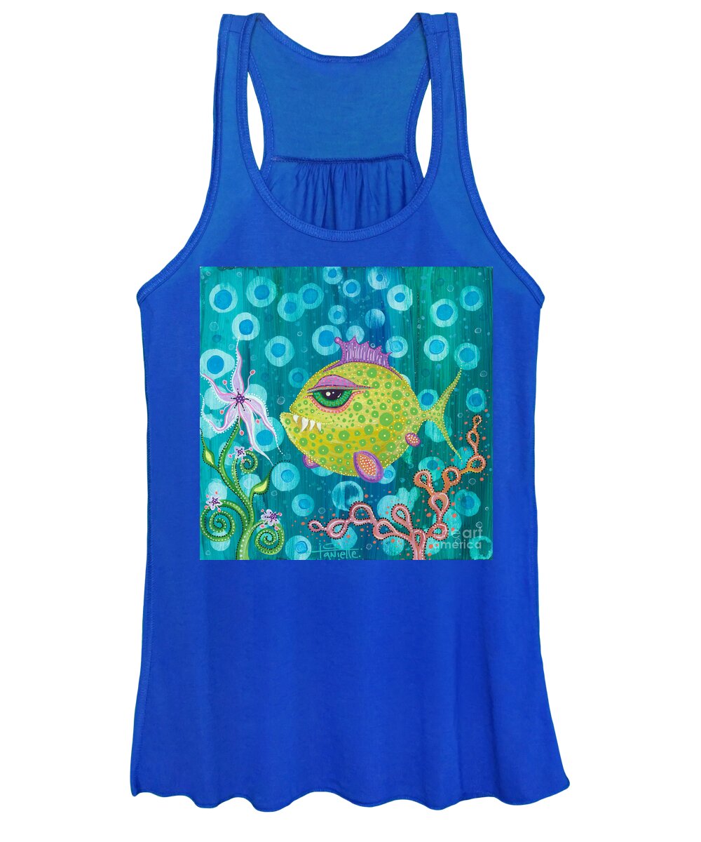 Fish Women's Tank Top featuring the painting I Got a New Attitude by Tanielle Childers