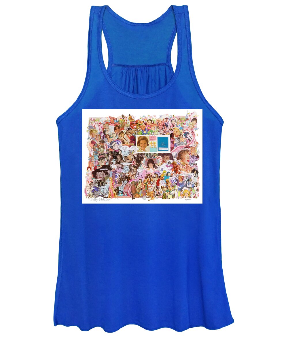 Women Women's Tank Top featuring the mixed media Growing Up and Liking It by Sally Edelstein