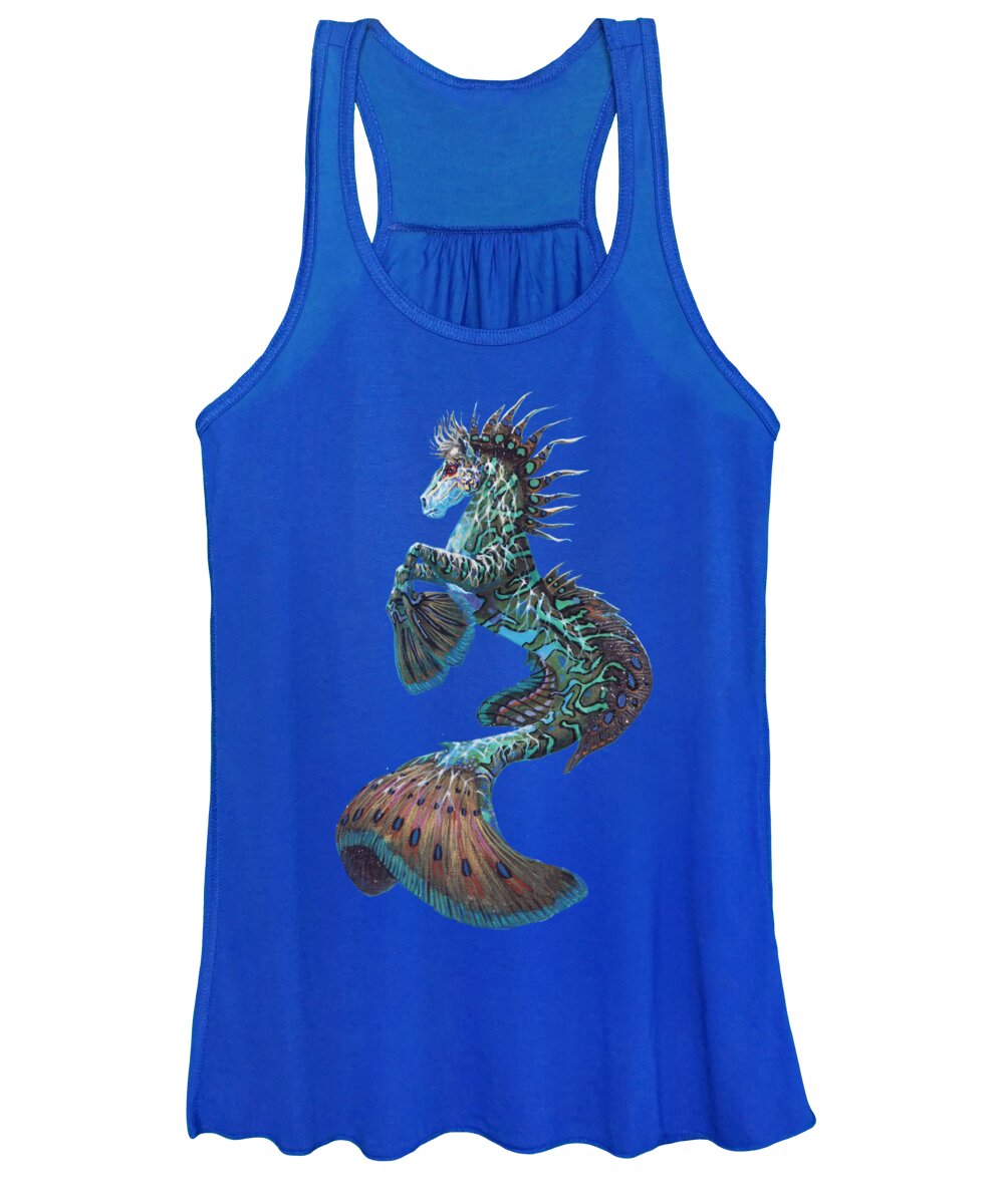 Seahorse Women's Tank Top featuring the painting Hippocampus by Stanley Morrison