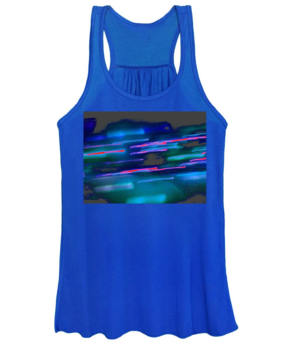 Abstract Women's Tank Top featuring the digital art Hyperdrive Engaged by T Oliver