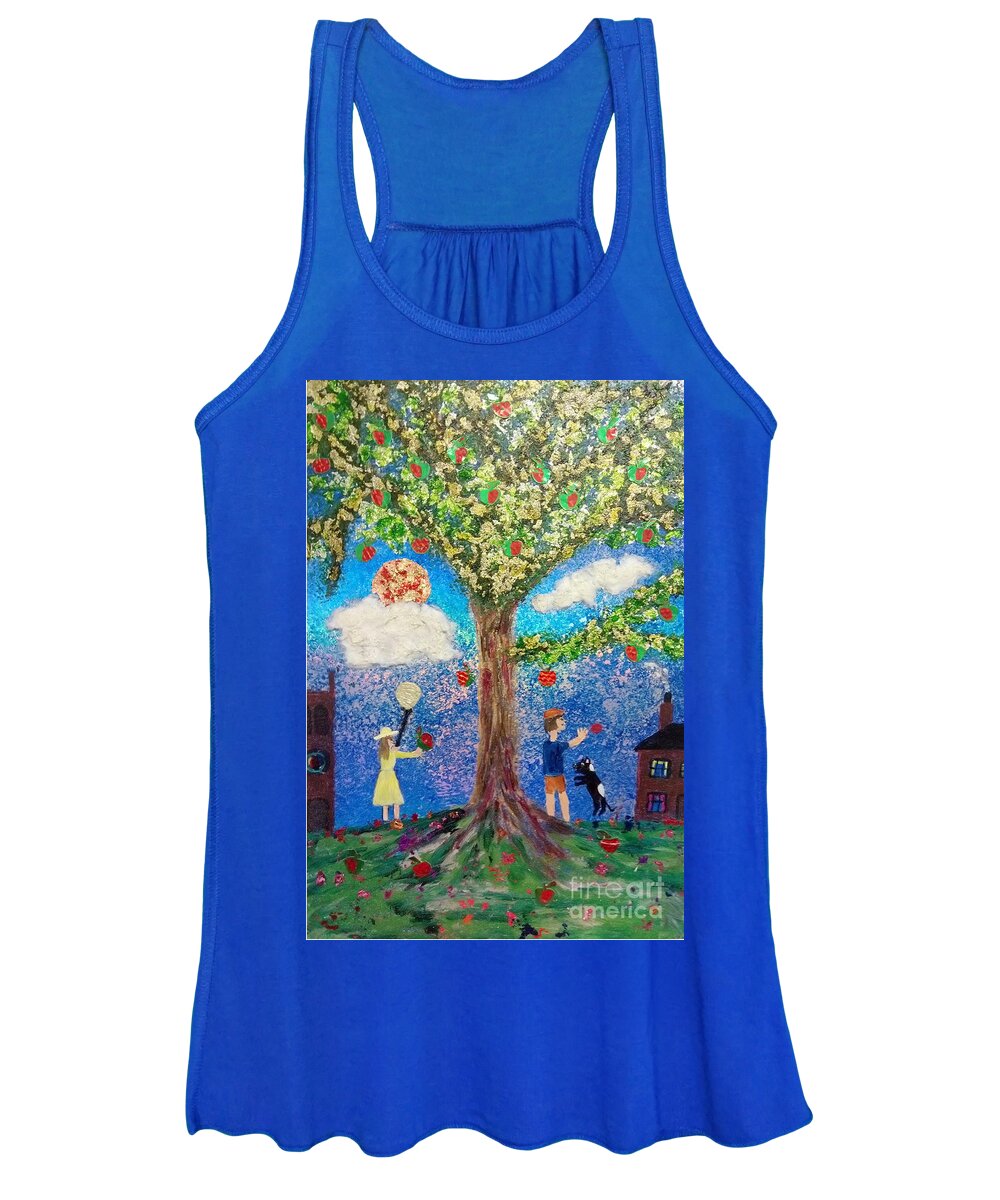 Tree Women's Tank Top featuring the mixed media Investigating Gravity by David Westwood