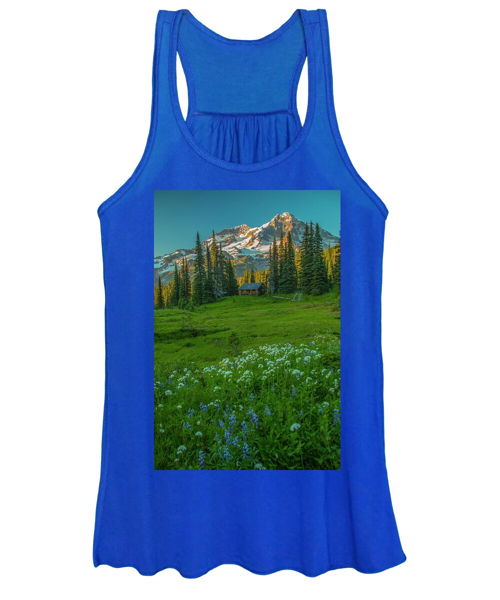 Mount Rainier Women's Tank Top featuring the photograph Is This Heaven? -- Vertical by Doug Scrima