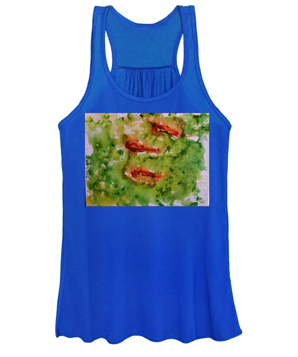 Koi Women's Tank Top featuring the painting Koi Pond by Bethany Beeler