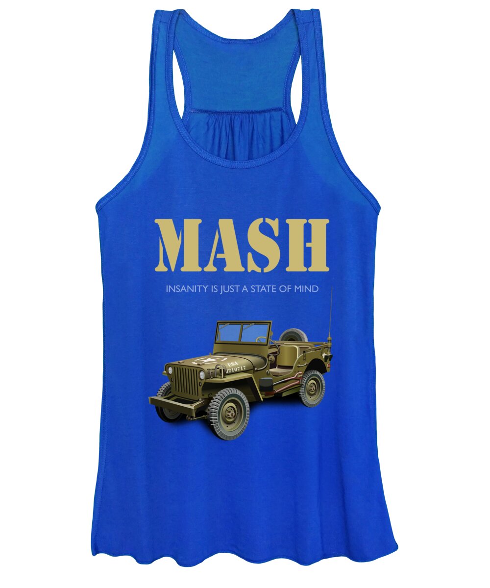 Movie Poster Women's Tank Top featuring the digital art Mash TV series poster by Movie Poster Boy