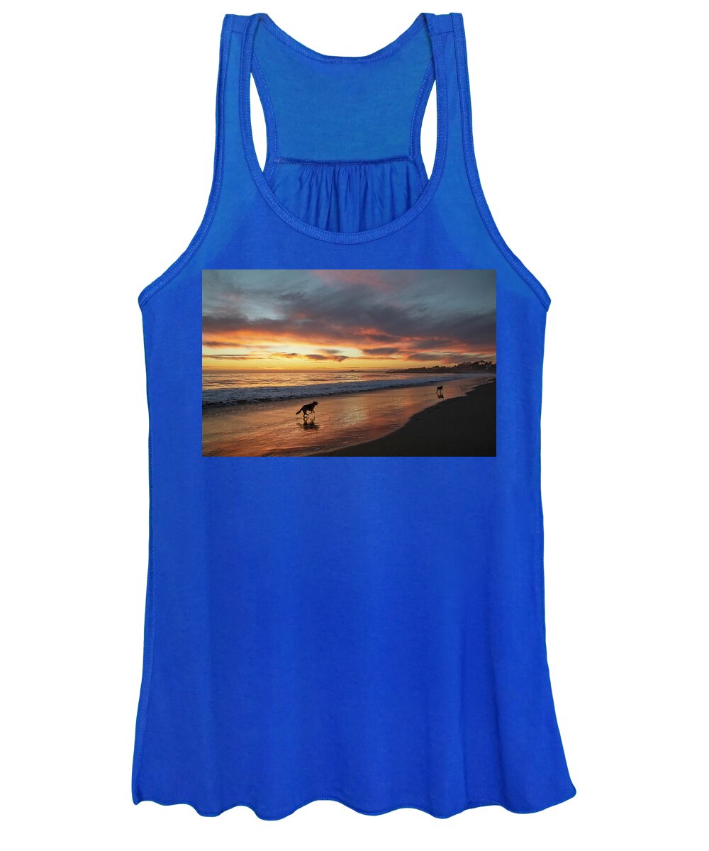 Santa Cruz Women's Tank Top featuring the photograph Moran Beach Sunset #1 by Carla Brennan