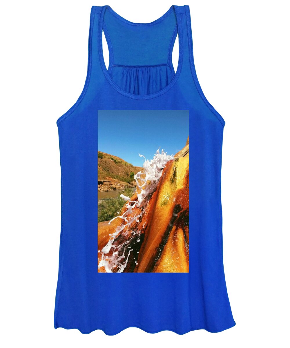 All Women's Tank Top featuring the digital art Natural Geyser in Madagascar KN35 by Art Inspirity
