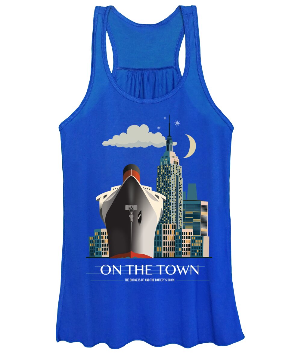 On The Town Women's Tank Top featuring the digital art On The Town - Alternative Movie Poster by Movie Poster Boy