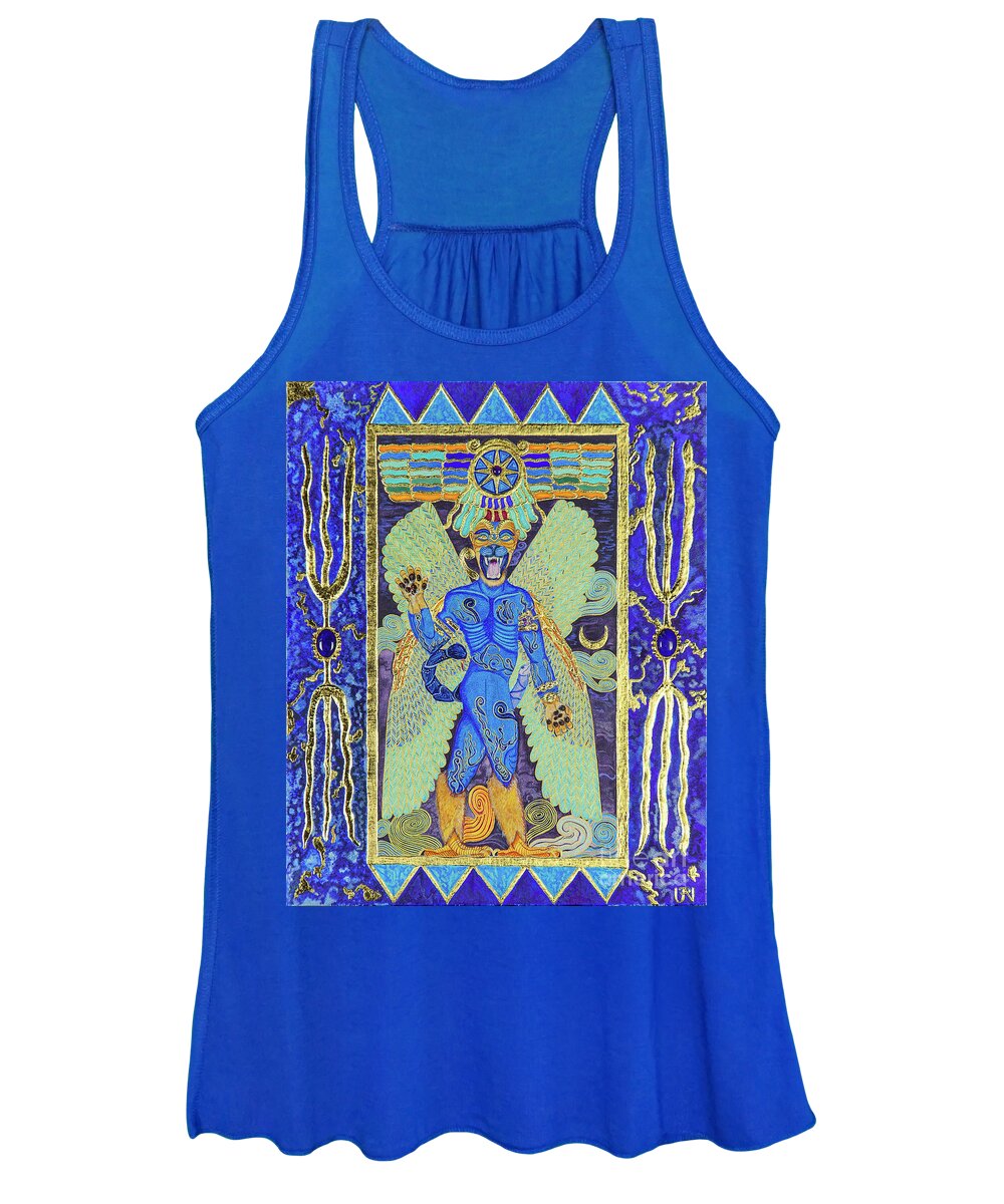 Babylon Women's Tank Top featuring the mixed media Pazuzu the Divine Exorcist by Ptahmassu Nofra-Uaa