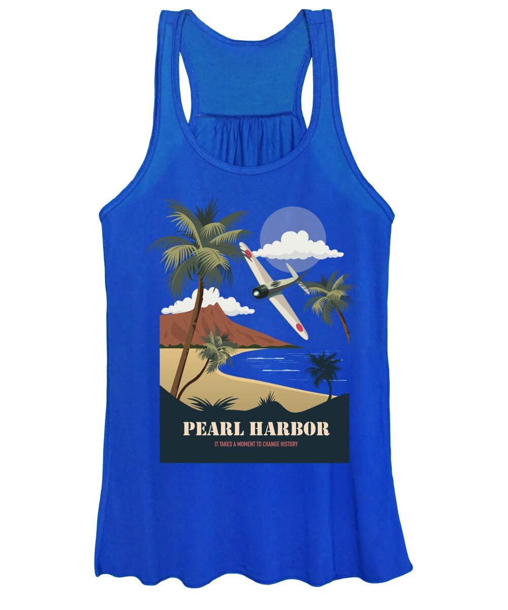 Pearl Harbor Women's Tank Top featuring the digital art Pearl Harbor - Alternative Movie Poster by Movie Poster Boy