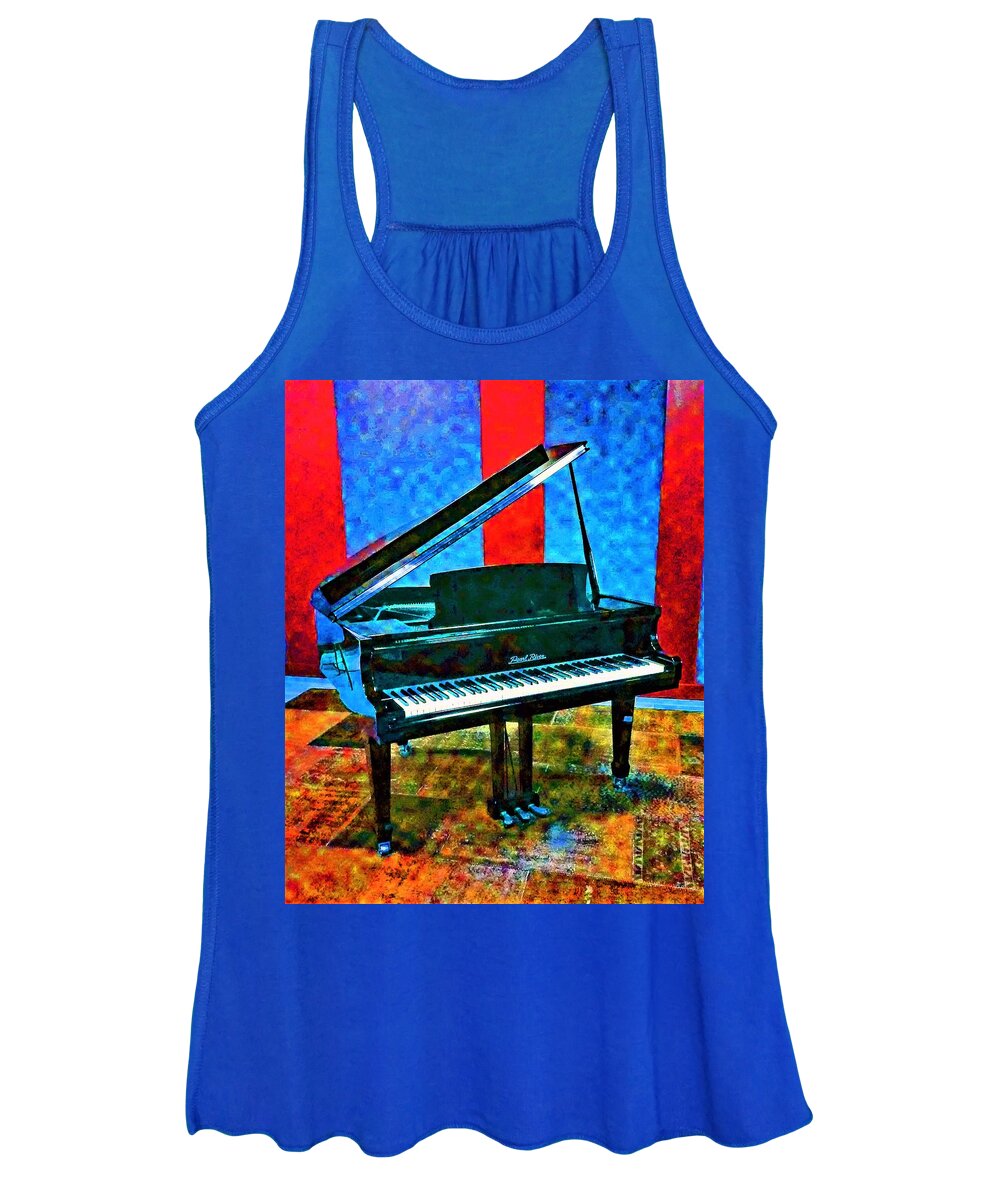 Music Women's Tank Top featuring the photograph Portrait of a Piano by Andrew Lawrence