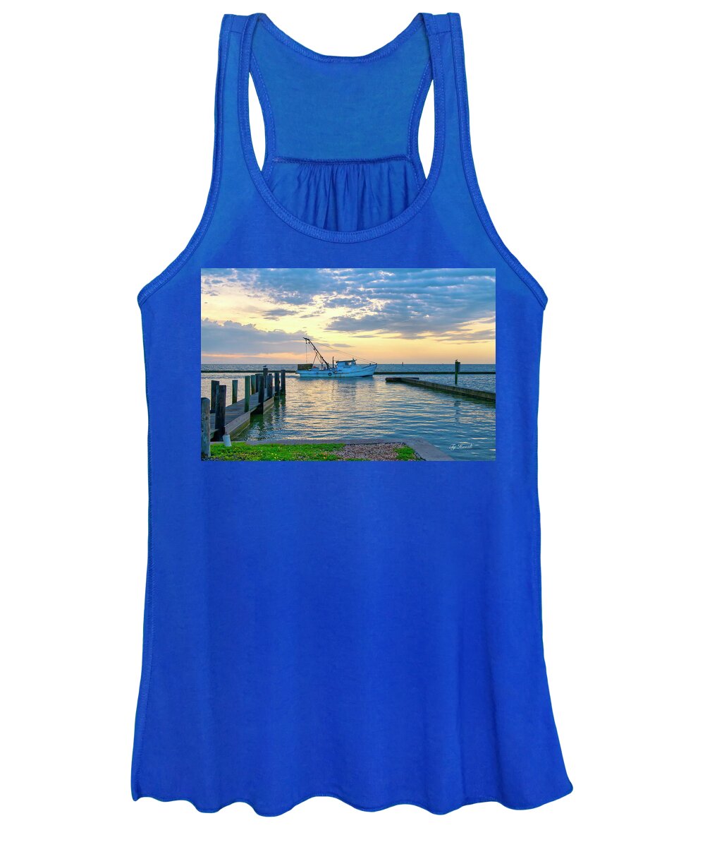 Shrimp Boat Women's Tank Top featuring the photograph Rainbow Goes to Work by Ty Husak
