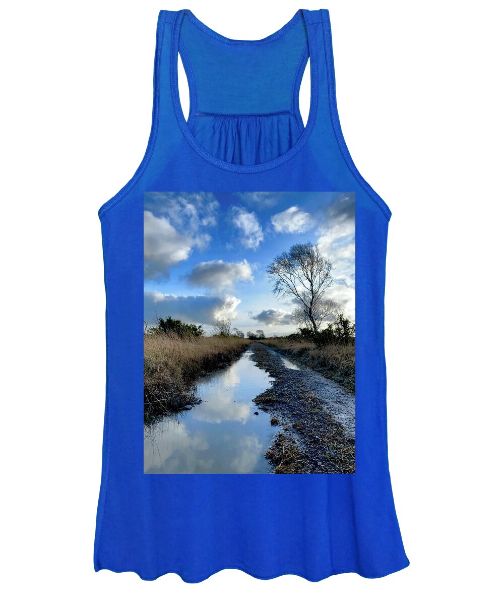 Clooncraff Women's Tank Top featuring the photograph Reflection Road by Six Months Of Walking