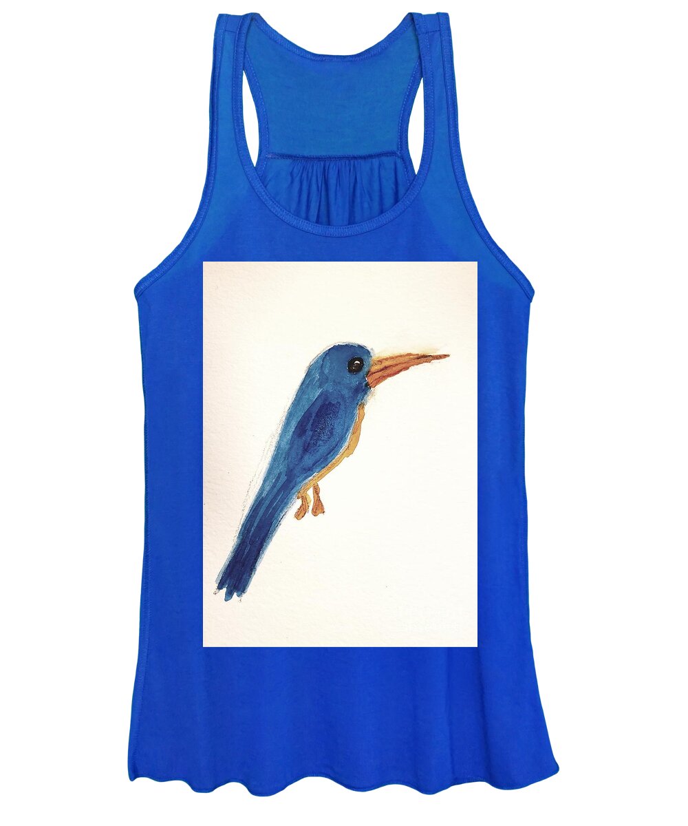  Women's Tank Top featuring the painting Sacred Hummingbird by Margaret Welsh Willowsilk