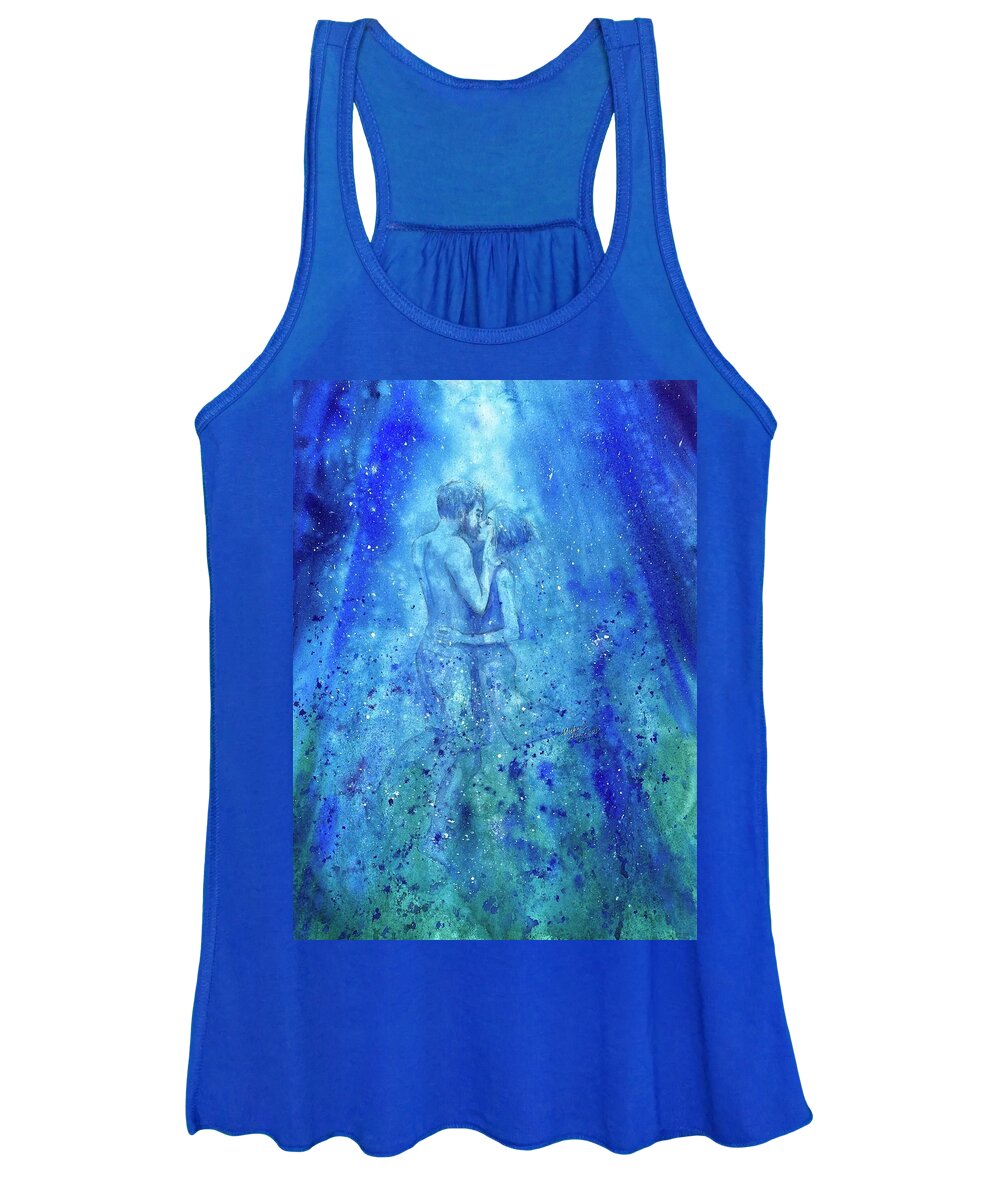Under The Sea Women's Tank Top featuring the painting Sea of Eternal Love by Michal Madison