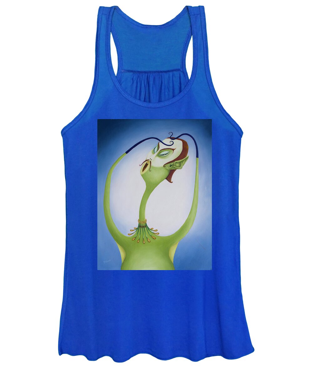 Alien Women's Tank Top featuring the painting Sir Annis McChow by Hone Williams