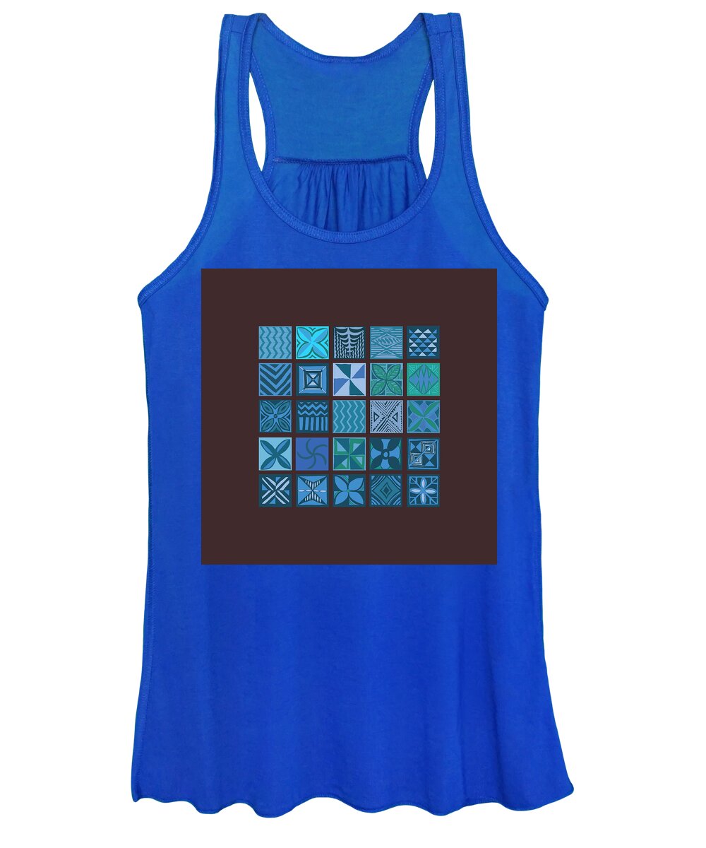  Women's Tank Top featuring the mixed media Square Kapa 3a by Doug Fischer