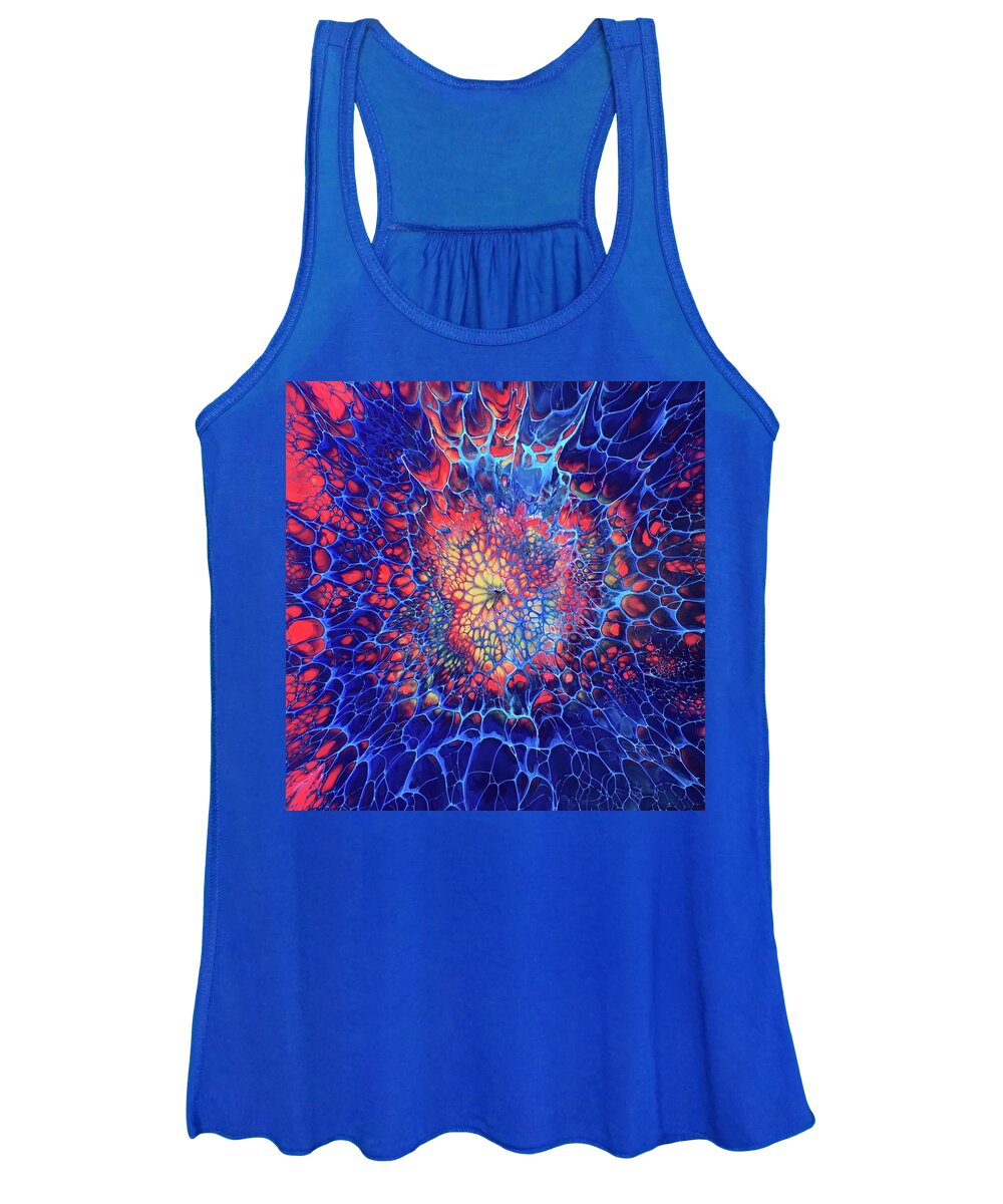Painting Women's Tank Top featuring the painting Submarine Volcano by Steve Chase