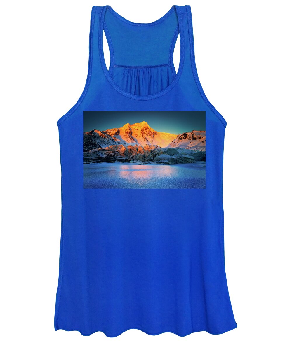 Iceland Women's Tank Top featuring the photograph The light at sunset by Henry w Liu