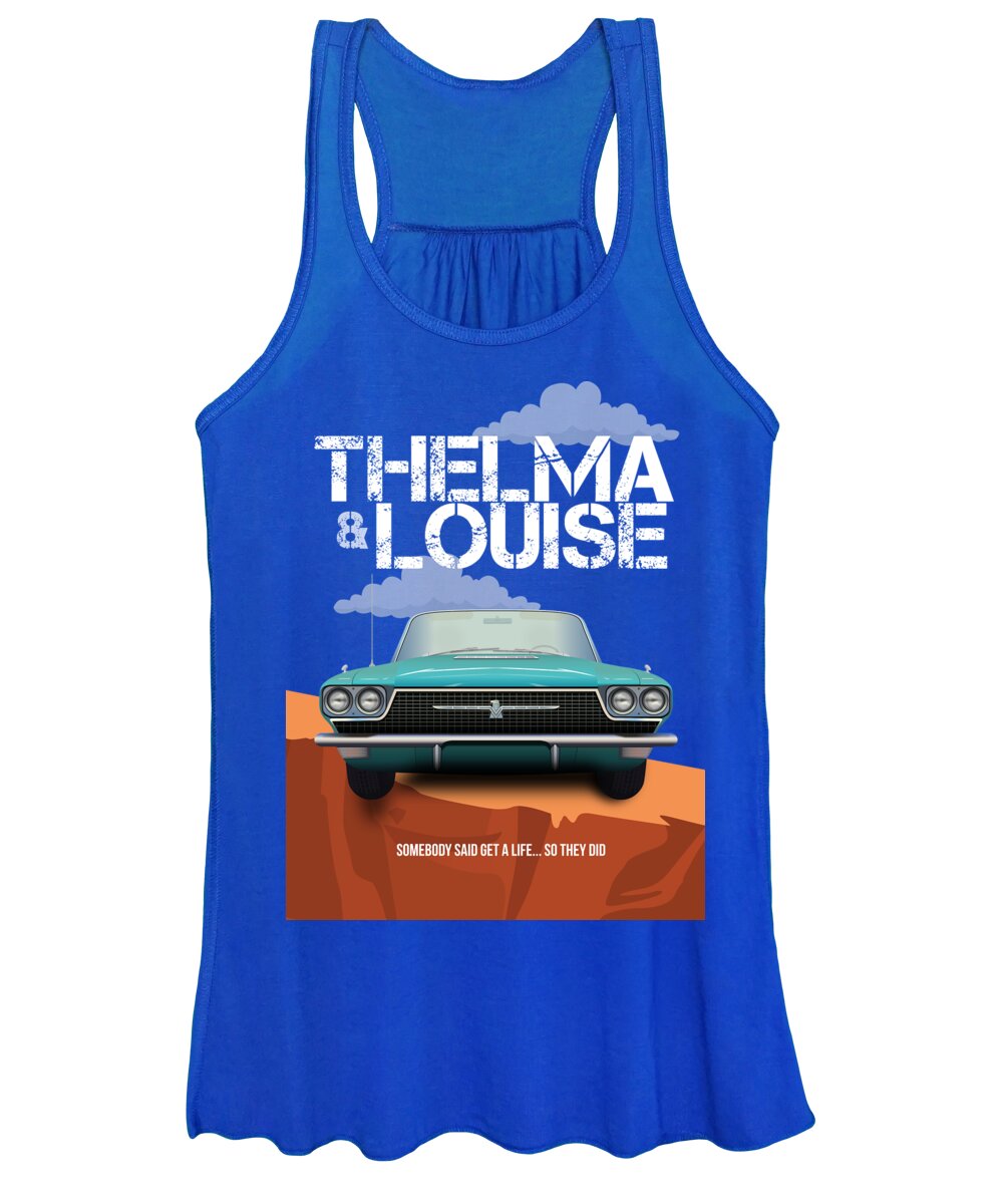 Movie Poster Women's Tank Top featuring the digital art Thelma and Louise - Alternative Movie Poster by Movie Poster Boy