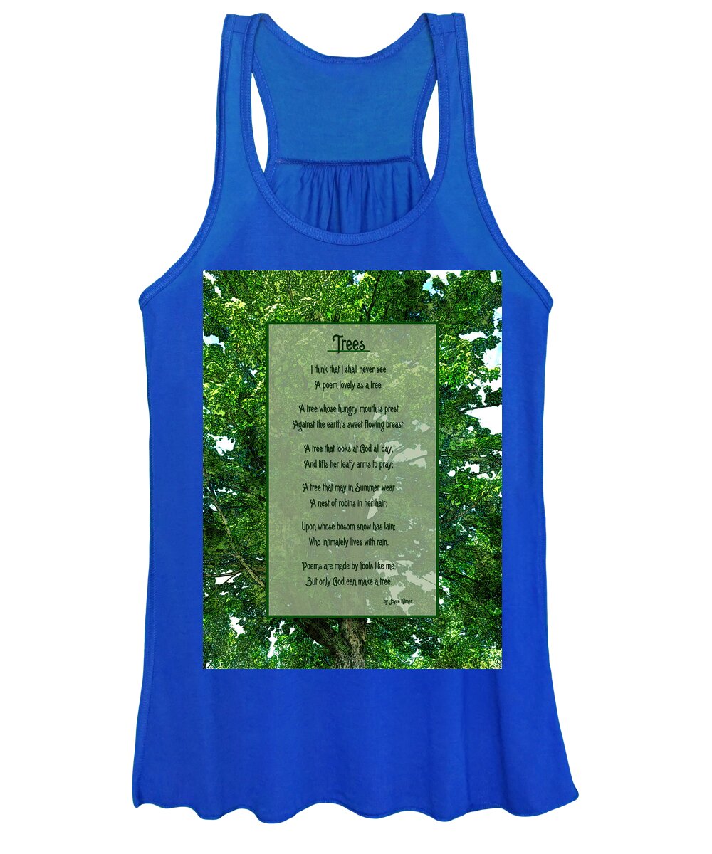 Trees Women's Tank Top featuring the photograph Trees by Joyce Kilmer by Leslie Montgomery