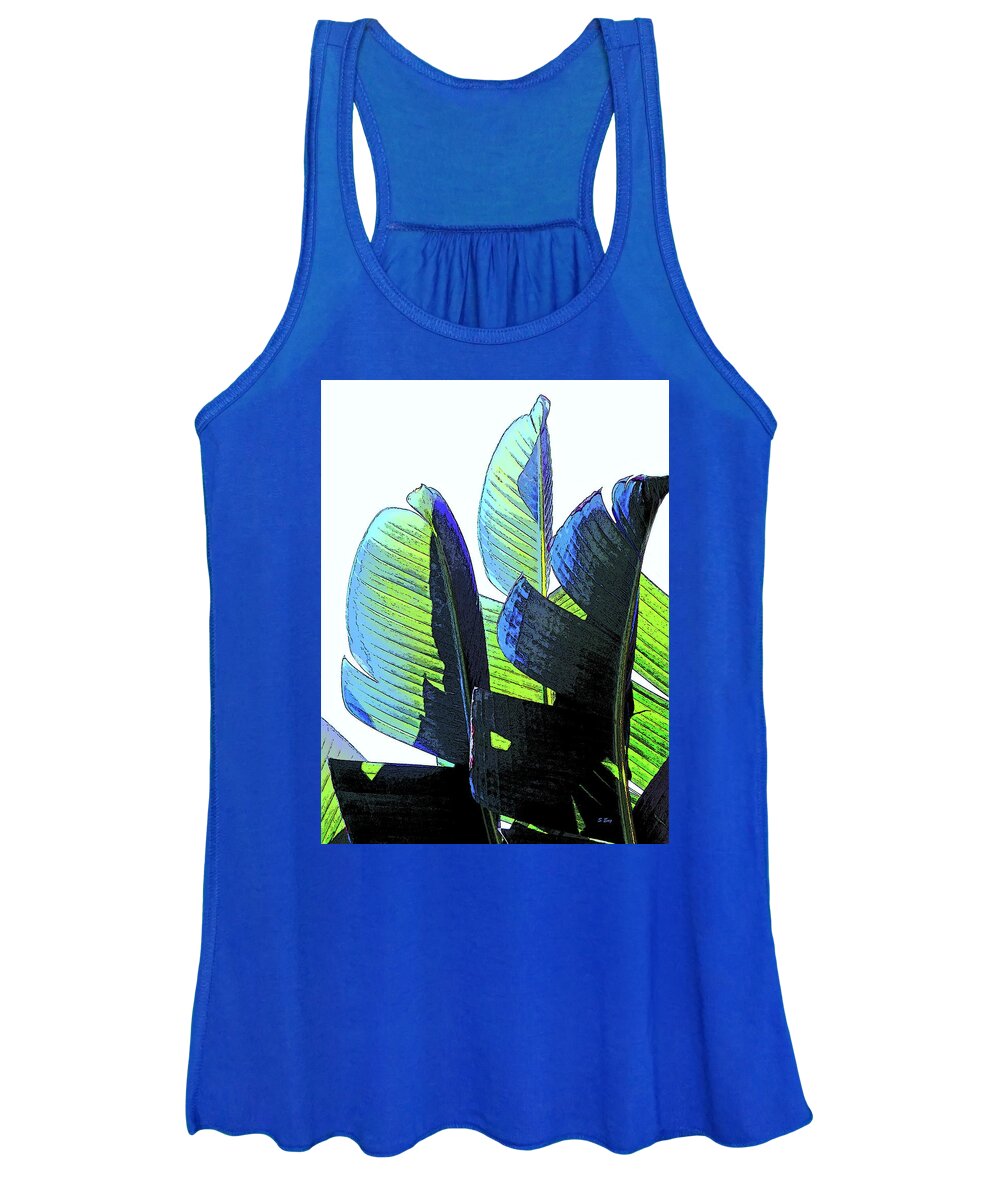 Landscape Women's Tank Top featuring the painting Tropical Salute by Sharon Williams Eng
