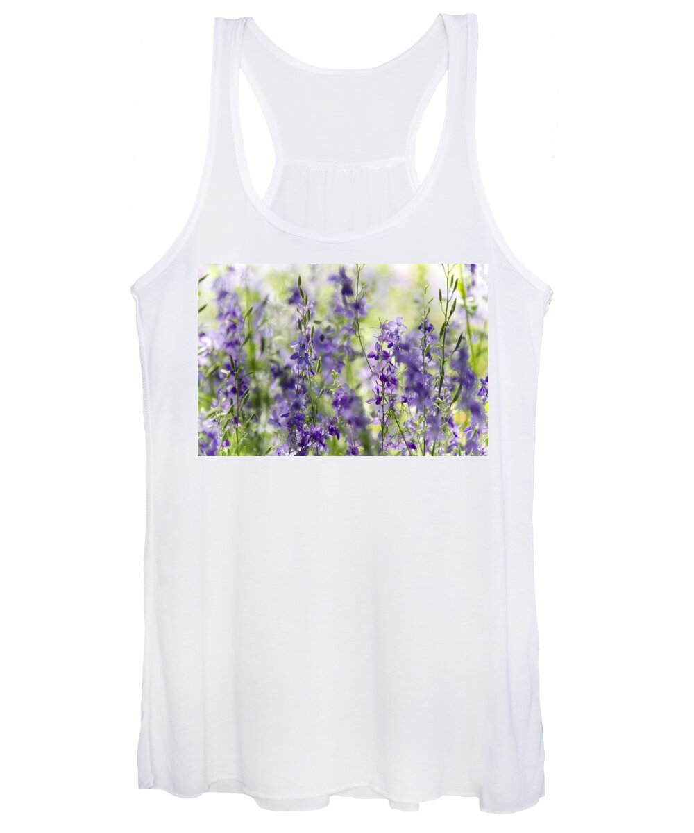 Purple Wildflowers Women's Tank Top featuring the photograph Fields of Lavender by Saija Lehtonen