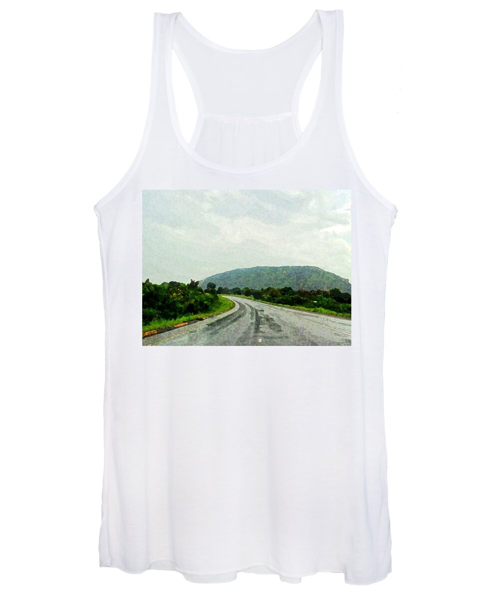 Morogoro Women's Tank Top featuring the photograph Country Road #2 by Zinvolle Art
