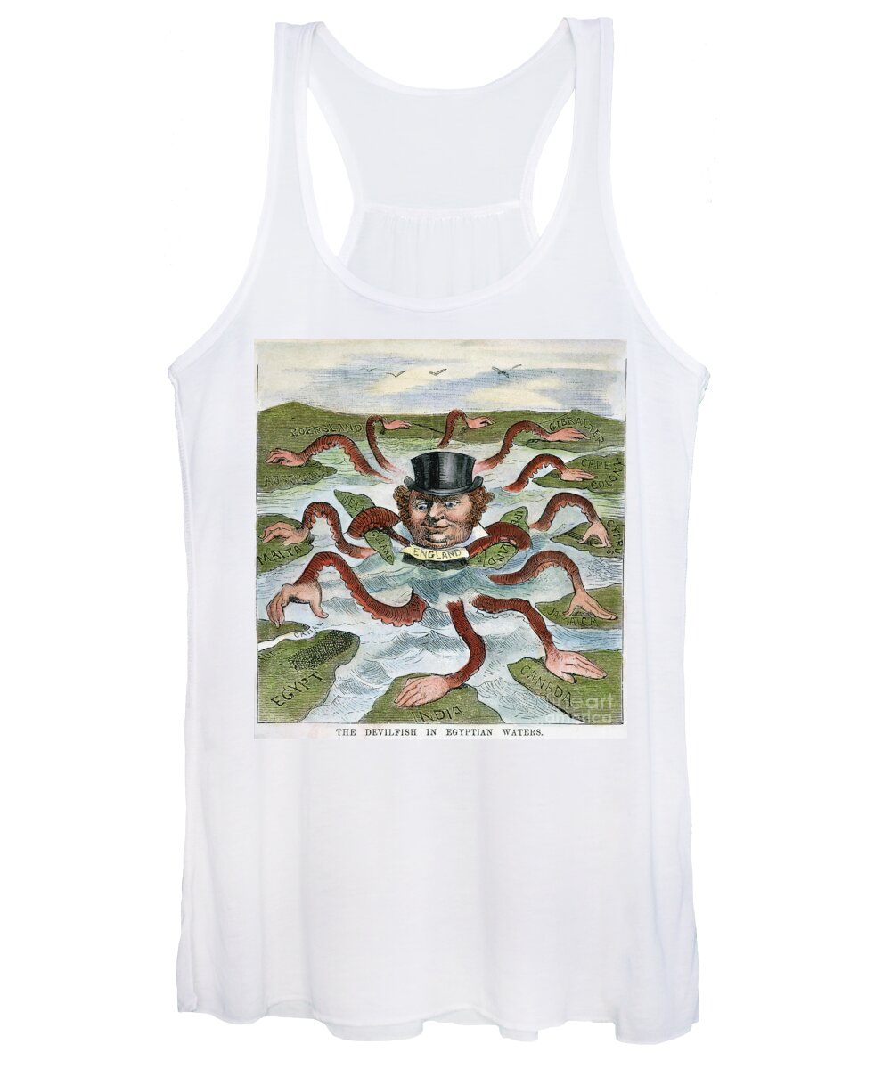 1882 Women's Tank Top featuring the drawing Imperialism Cartoon 1882 #2 by Granger