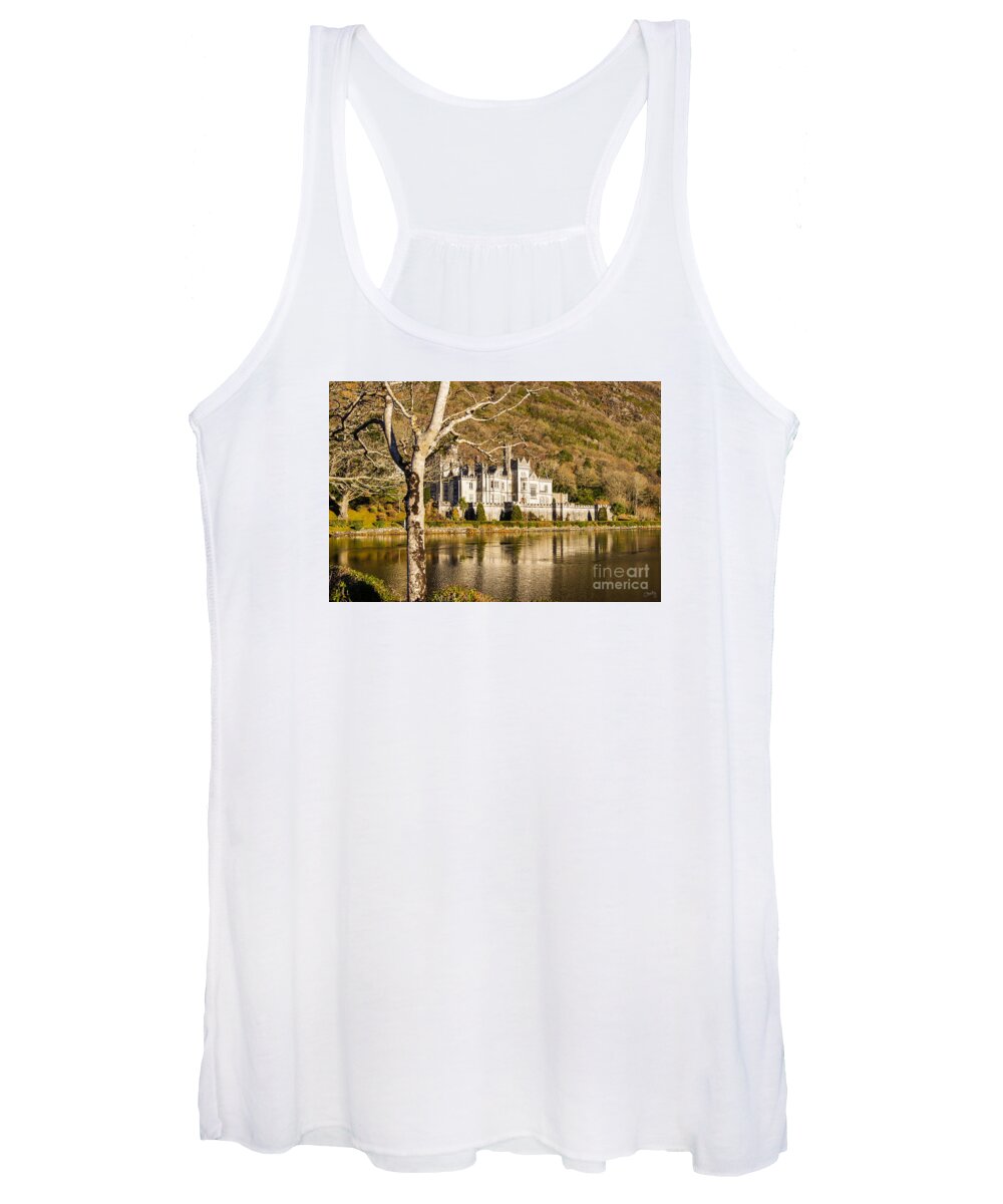 Kylemore Abbey Women's Tank Top featuring the photograph Kylemore Abbey in Winter by Imagery by Charly