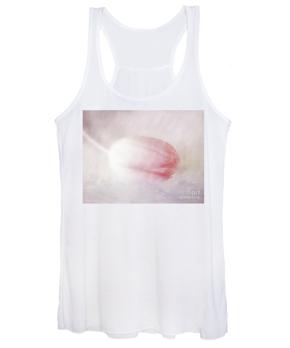 Tulip Women's Tank Top featuring the photograph Pretty in Pink #1 by Lynn Bolt