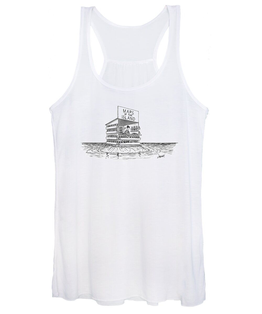 Desert Island Women's Tank Top featuring the drawing New Yorker November 7th, 2016 by Tom Cheney