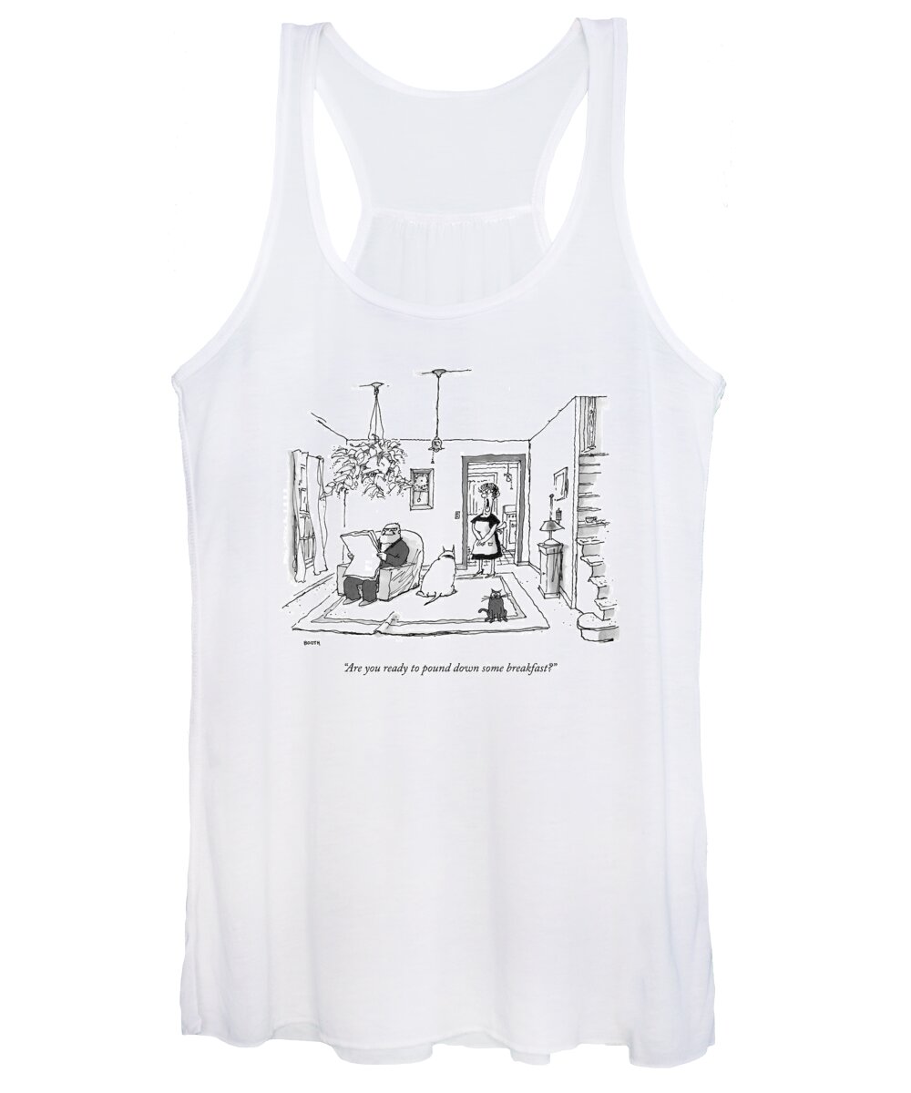 Eat Women's Tank Top featuring the drawing New Yorker September 28th, 2009 by George Booth