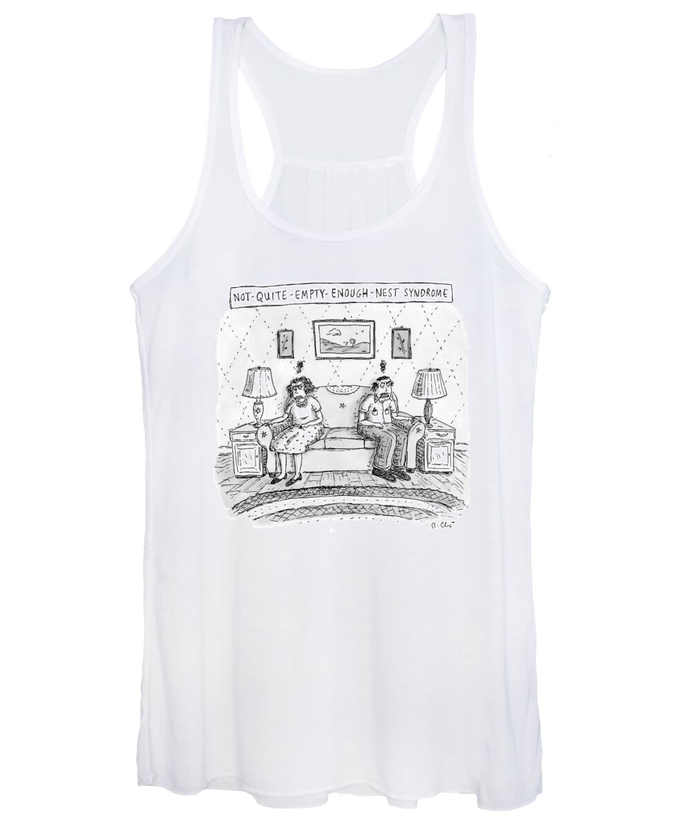 Empty Nest Women's Tank Top featuring the drawing New Yorker September 21st, 2009 by Roz Chast