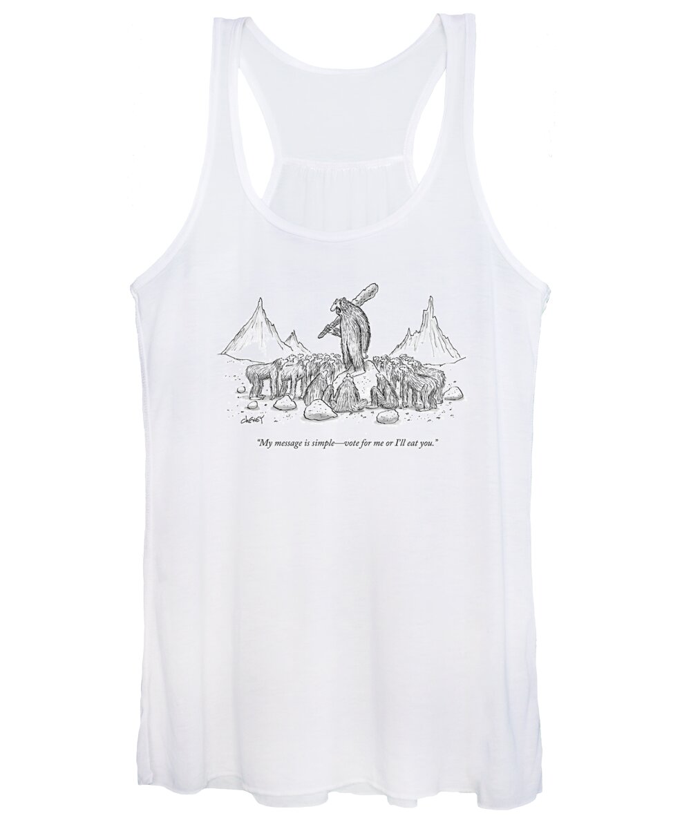Voting
Politics





125739 Tch Tom Cheney Women's Tank Top featuring the drawing My Message Is Simple - Vote For Me Or I'll Eat by Tom Cheney