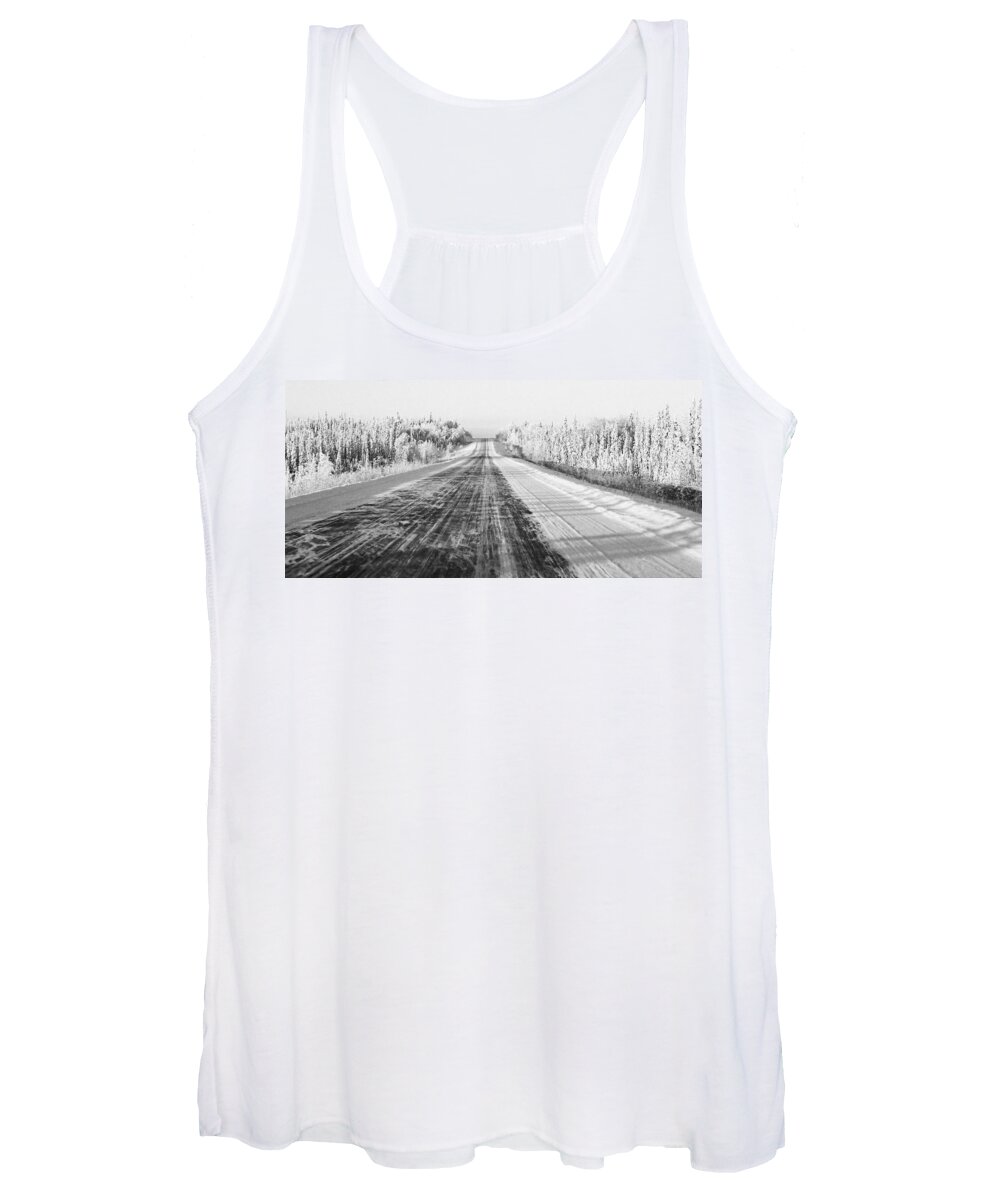 North America Women's Tank Top featuring the photograph Alaska Highway 1 by Juergen Weiss