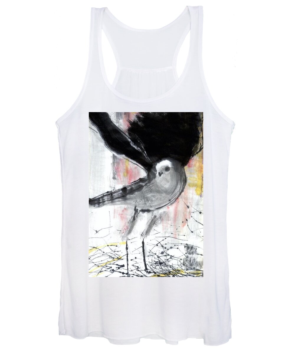Ink Women's Tank Top featuring the drawing Ink illustrations #3 by Karina Plachetka